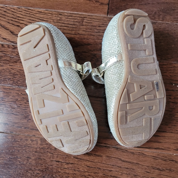 Stuart Weitzman Gold Metallic Flats baby girl size 7 - Picture 4 of 6